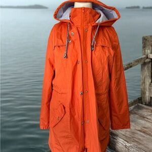 Stylish Orange Warerproof Jacket with Hood